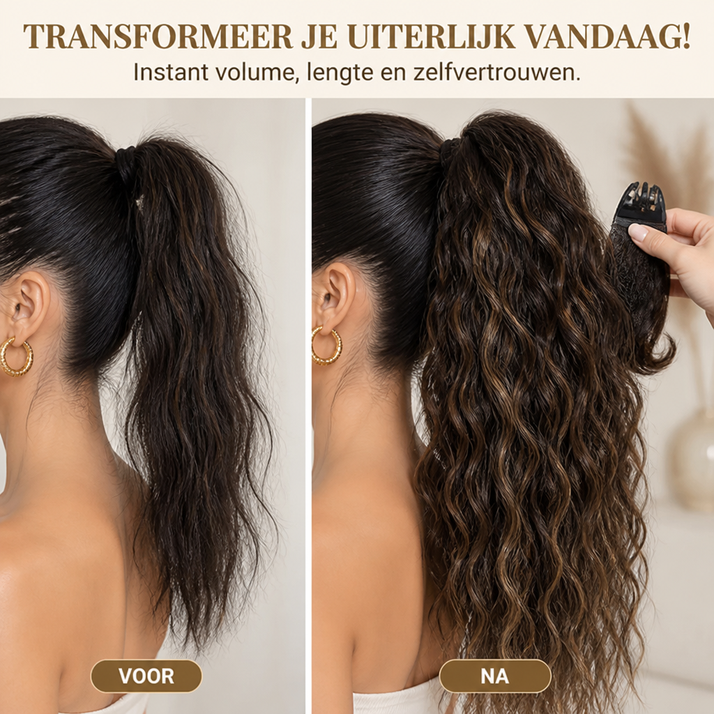 LuxeFlo™ — Transform Your Ponytail with Effortless, Show-Stopping Volume and Bounce