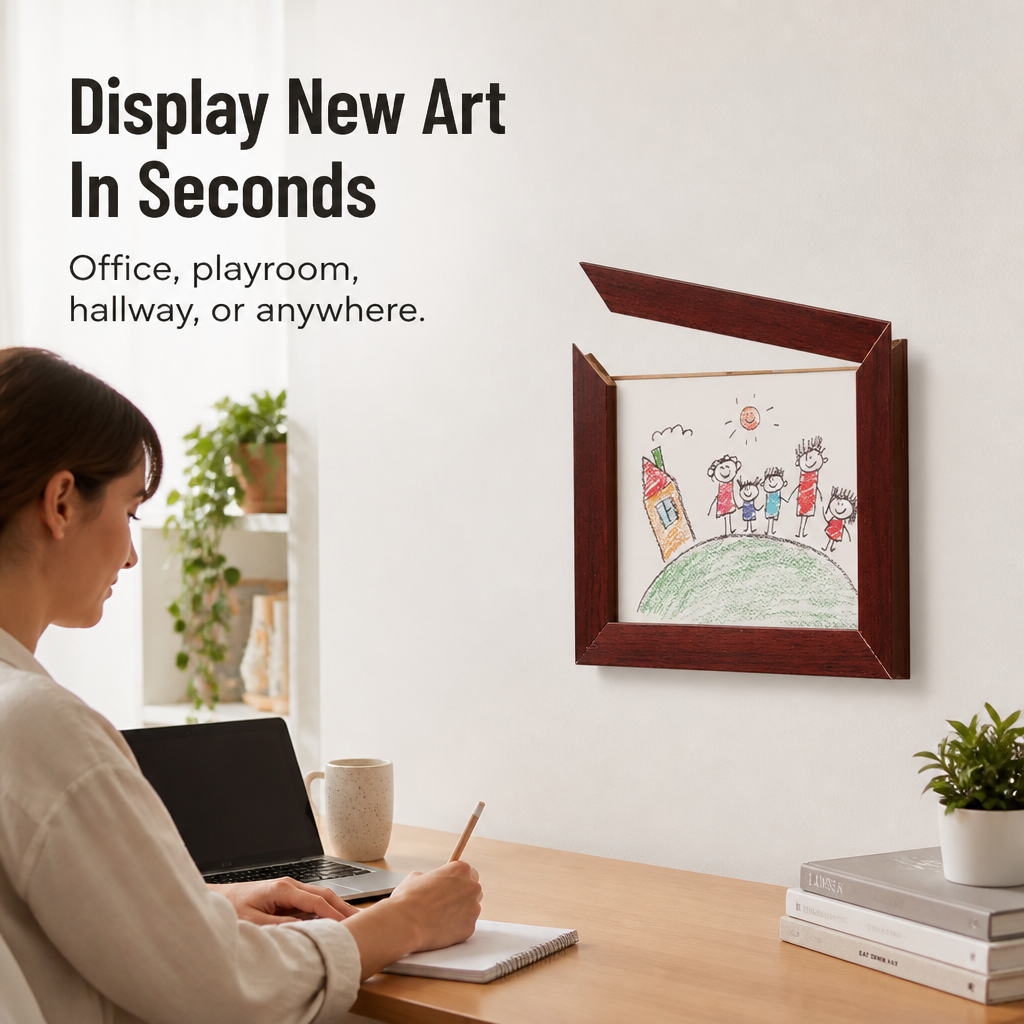 Artisly™ Rotating Memory Frame — Turn Every Masterpiece Into Proud, Clutter-Free Joy