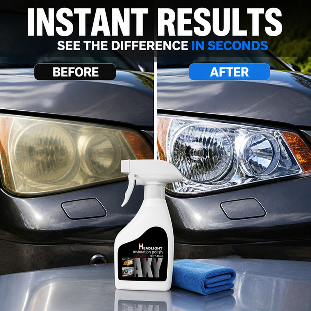 BrightLux™ Headlight Renewal Spray — Instantly Restore Your Night Vision and Drive with Unshakable Confidence