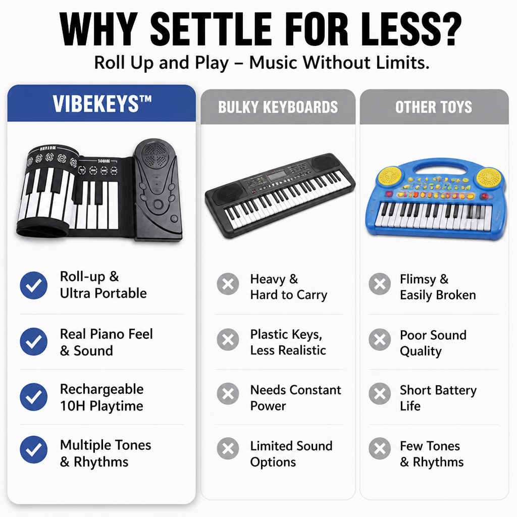 VibeKeys™ — Unleash Your Music Anywhere, Anytime with Pure Piano Power