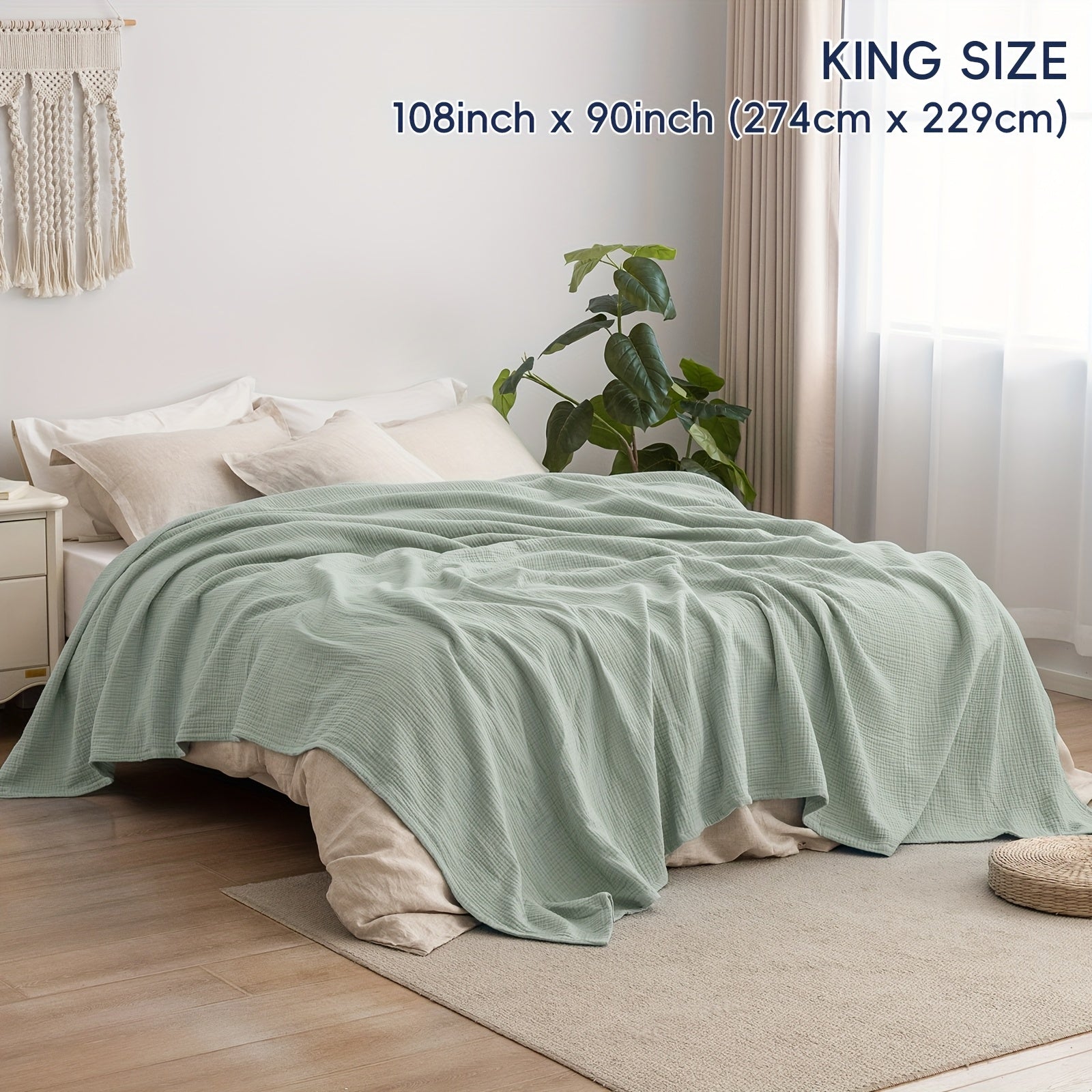 BreezyComfort - Ultra-Light Cotton Blanket for Year-Round Relaxation