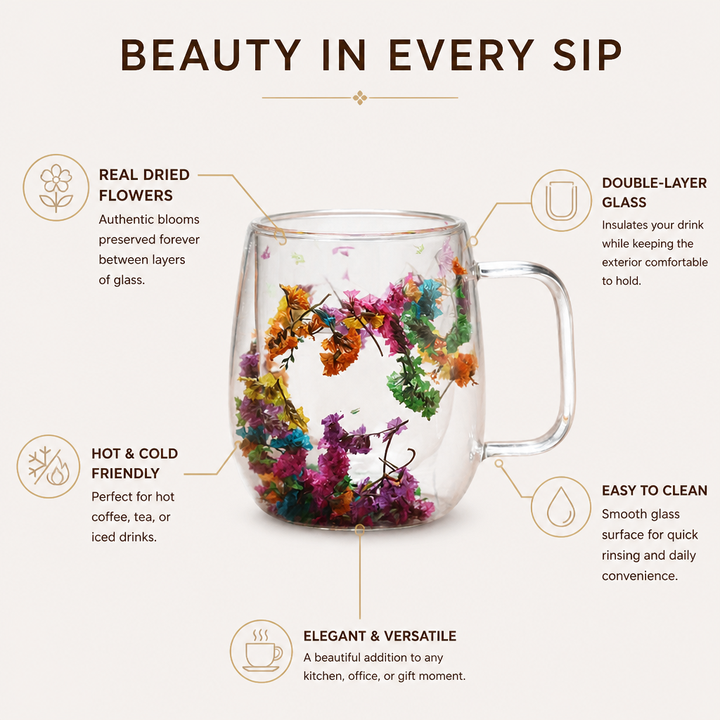 SereniSip™ — Wrap Your Hands in Cool Comfort and Timeless Floral Beauty