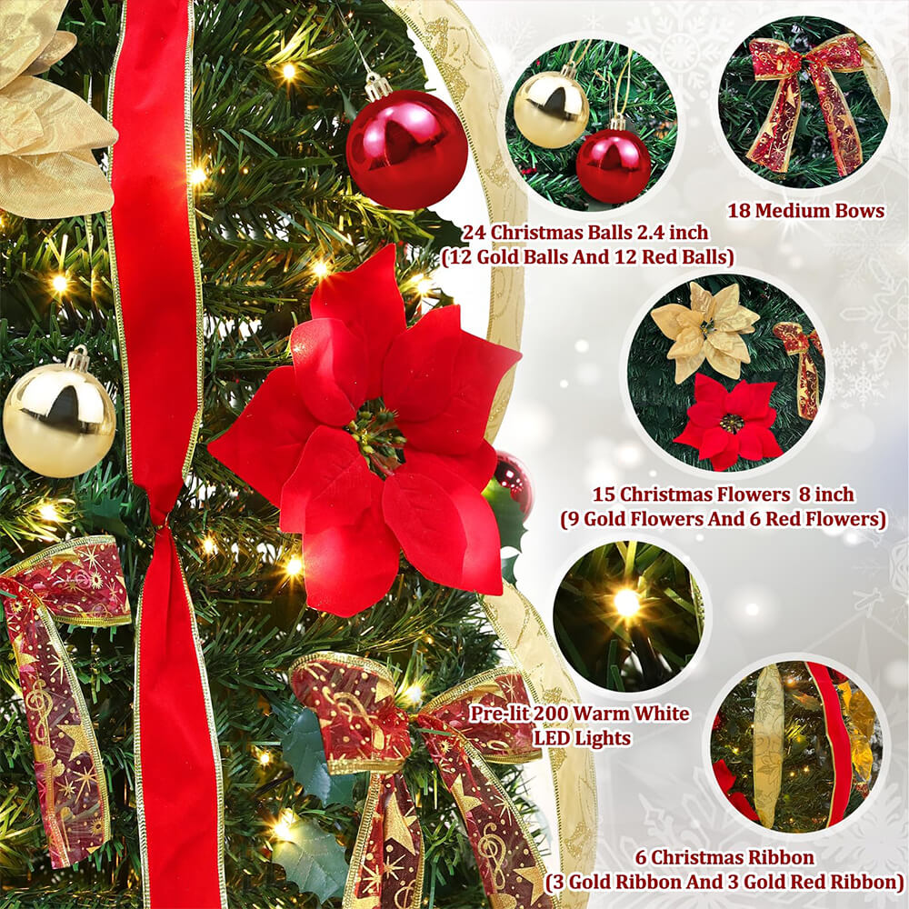 FiraLuxe™ Folding Christmas Tree — Effortless Holiday Glow That Sparks Joy Instantly