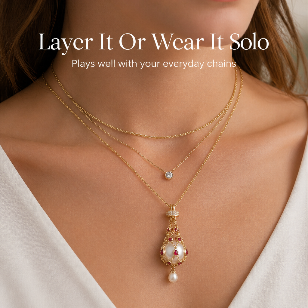 VivaLuxe™ Pearl Pendant — Ignite Your Unique Glow and Own Every Room