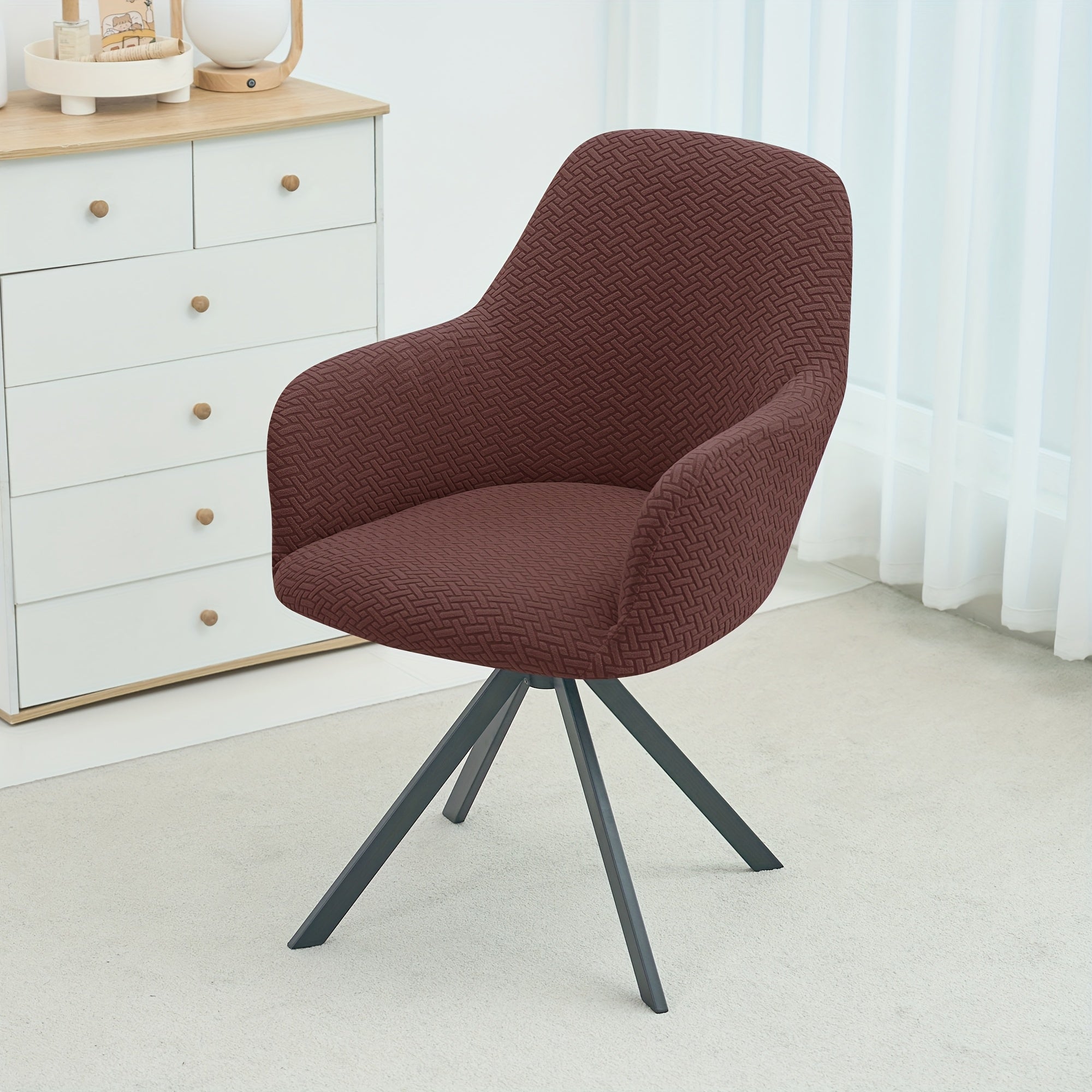 Luxurious High-Back Chair Protector – Elegant Velvet Cover