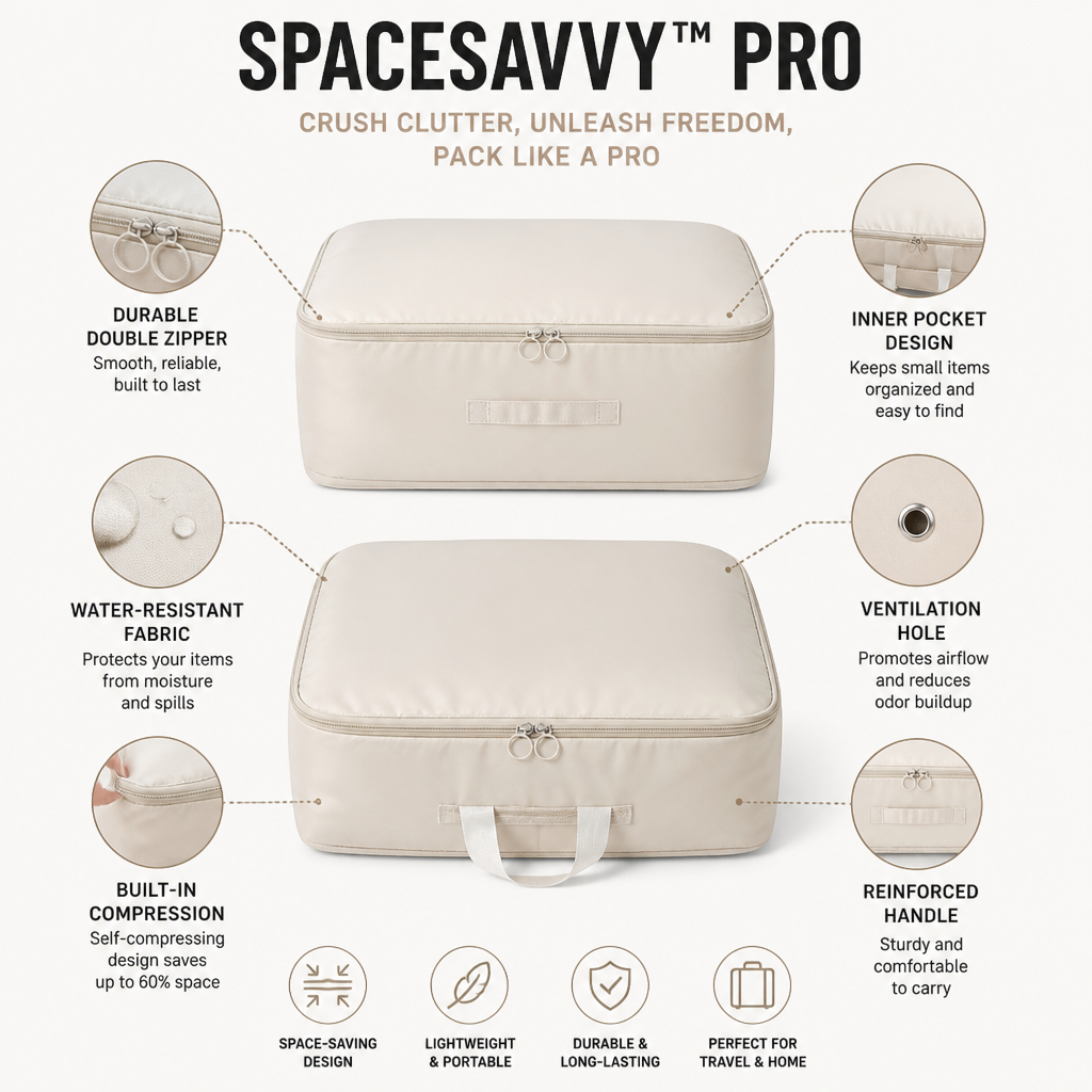 SpaceSavvy™ Pro — Crush Clutter, Unleash Freedom, Pack Like a Pro