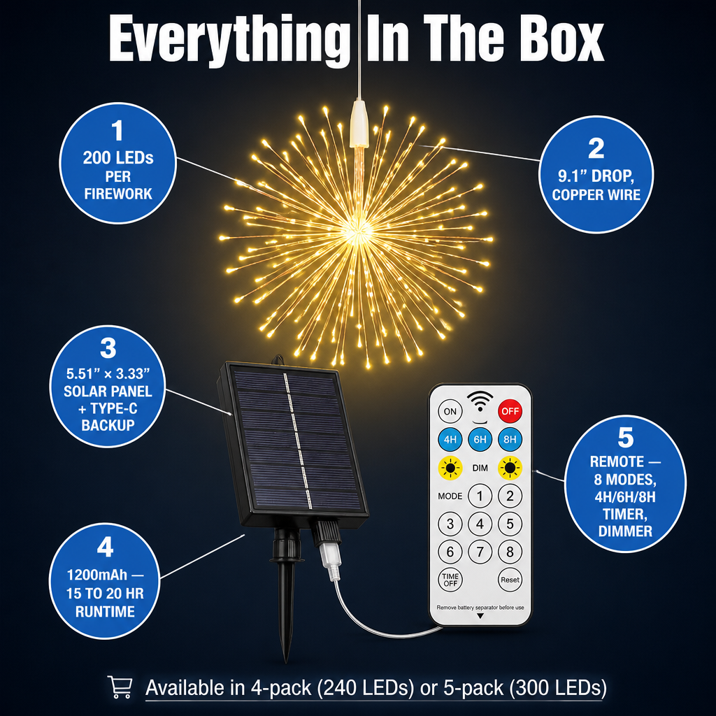SolarFlare™ — Transform Your Nights with Dazzling, Weatherproof Brilliance That Never Fades