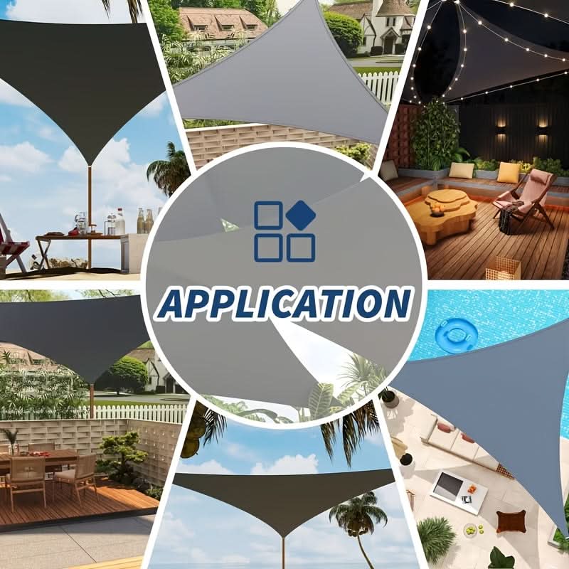 Extra Large Triangular Outdoor Shade Sail for Sun Protection
