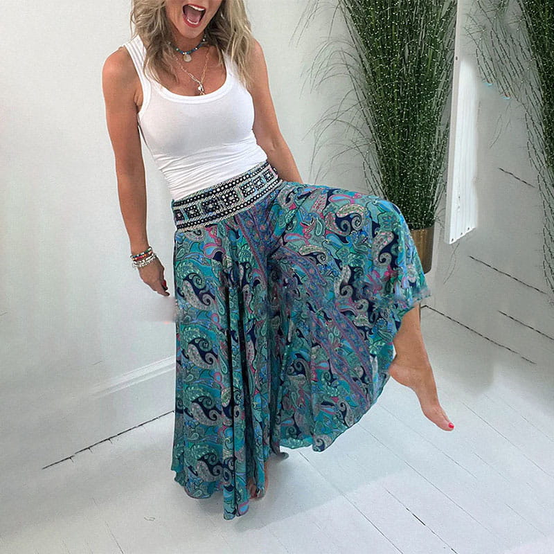 EmberaFlow™ Ethnic Paisley Pants — Unleash Your Bold Style with Featherlight Comfort All Day Long