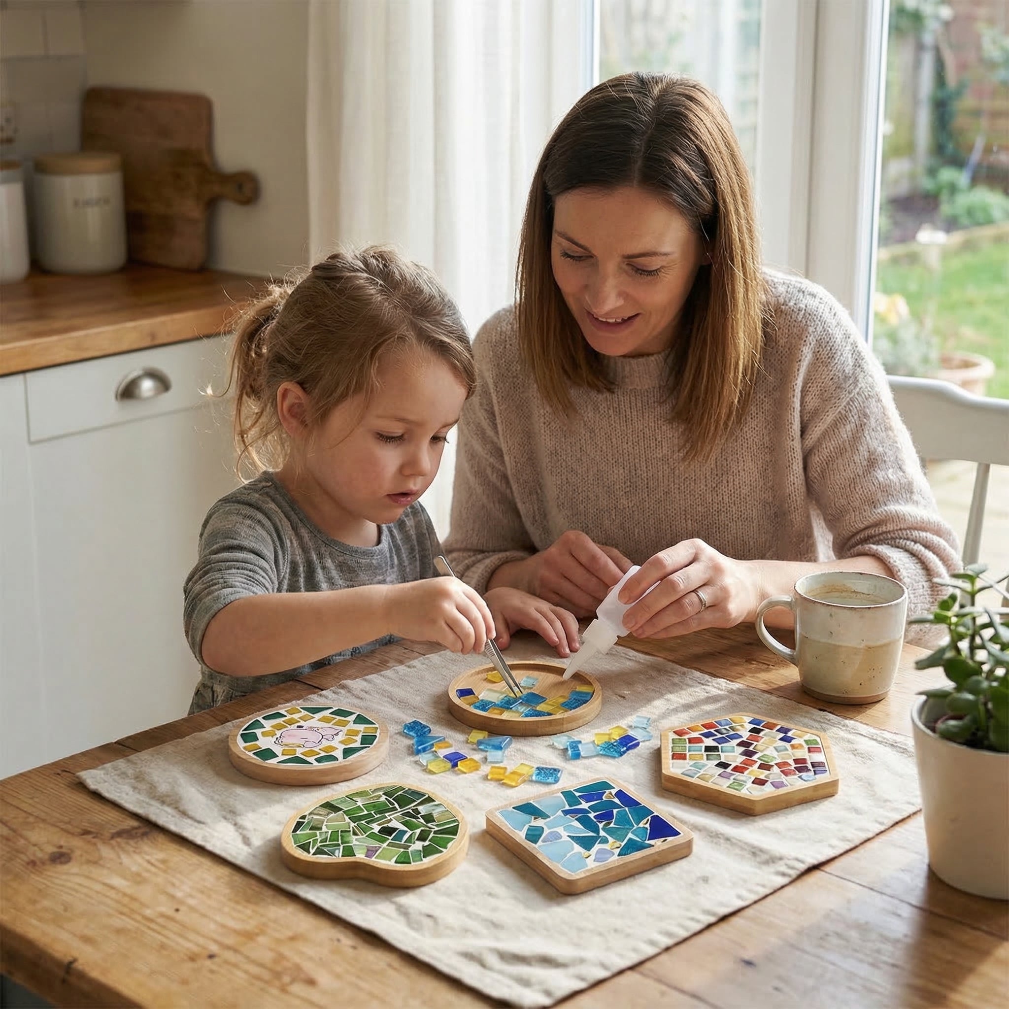MosaicHeart™ Family Coaster Kit — Turn Every Craft Into Cherished Family Magic
