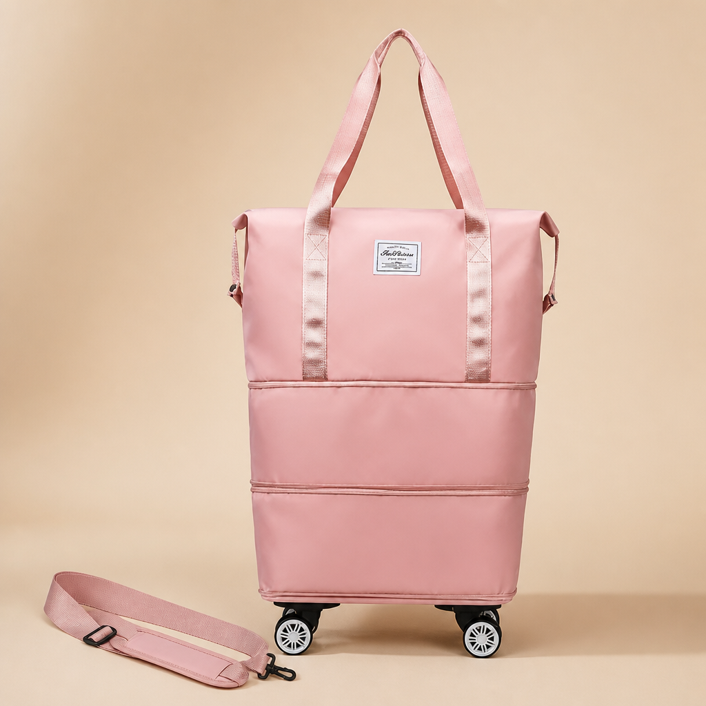 Voyana™ – Expandable Rolling Travel Tote with Detachable Wheels