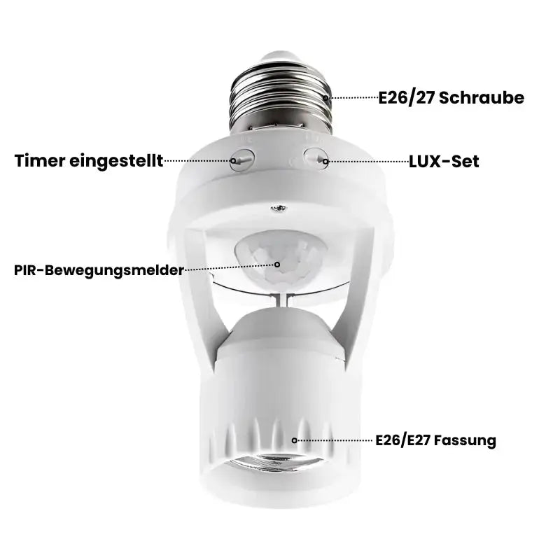1+1 Free Smart Motion Detector with Light Sensor and Adjustable Timer