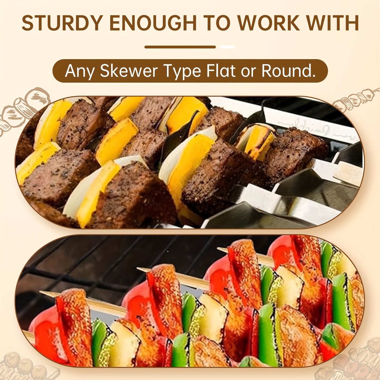 GrillMaster Pro – Elevated Skewer Holder for Perfect Barbecuing