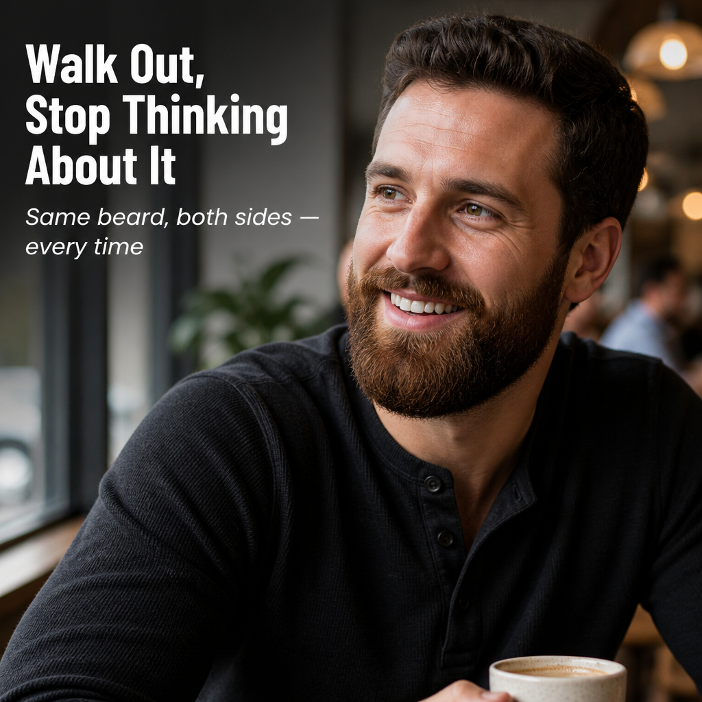BrowAura™ — Instantly Cover Patchy Beard Areas Using Four Hair-Stroke Tips