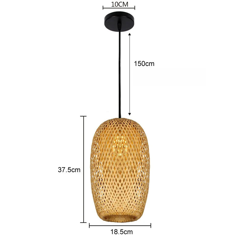 Handcrafted Bamboo Pendant Light – Warm Radiance Through Organic Weave