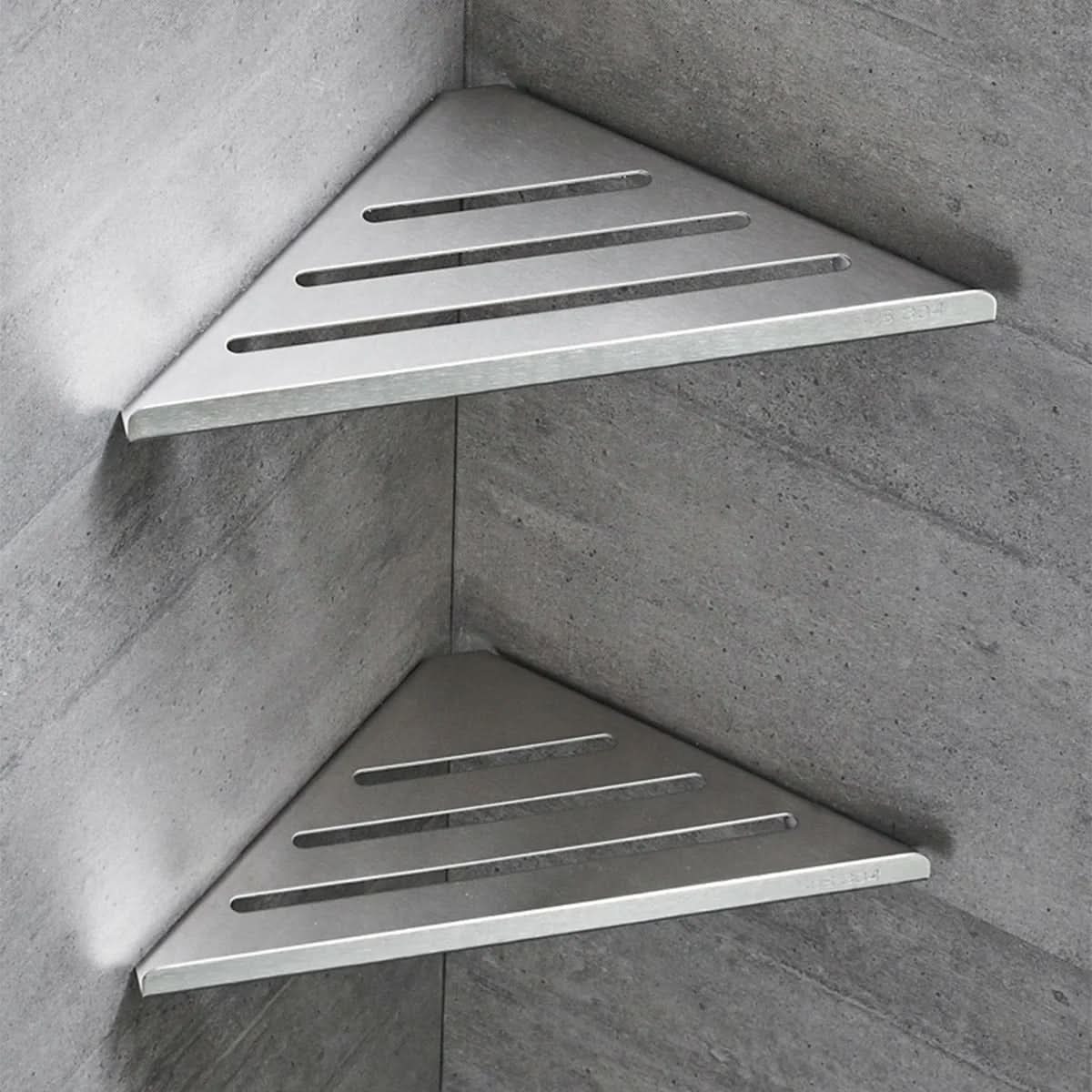 Stainless Steel Corner Shower Shelf – Organizer for Bathroom Storage