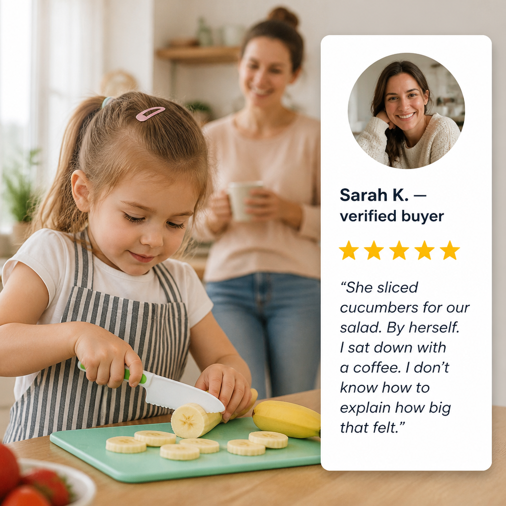 SkarletSharp™ Kids Kitchen Set — Ignite Your Child’s Pride with Safe, Real Slicing Success