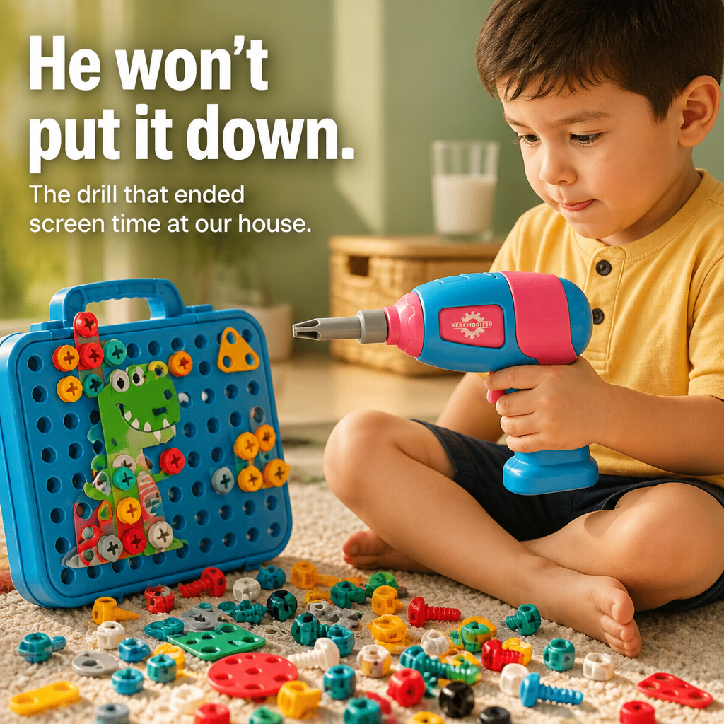 BrilliBuild™ — Give Your Kid a Real Drill and See Screen Time Vanish