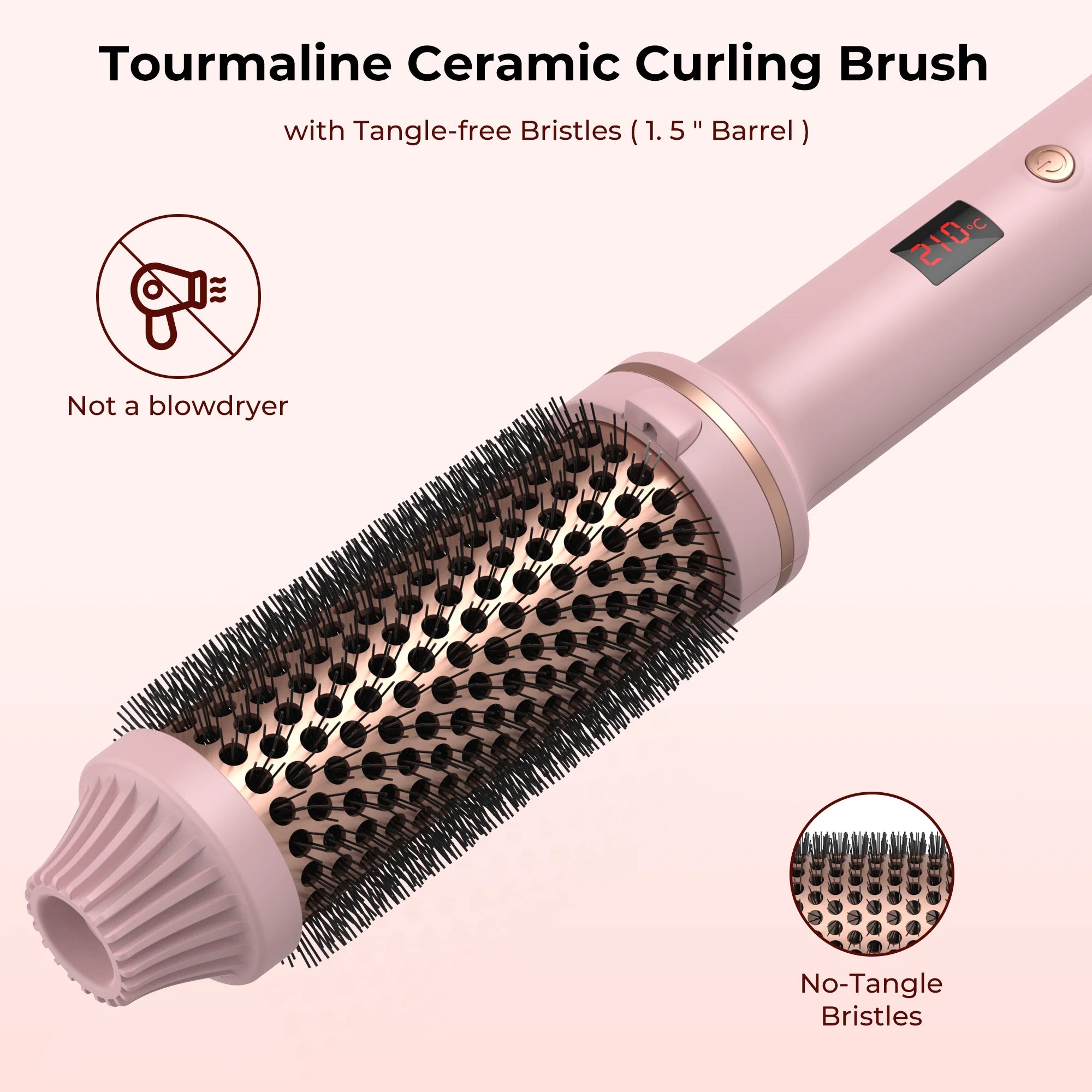 VelvetWave™ Curling Brush — Effortless Glamorous Curls That Last All Day