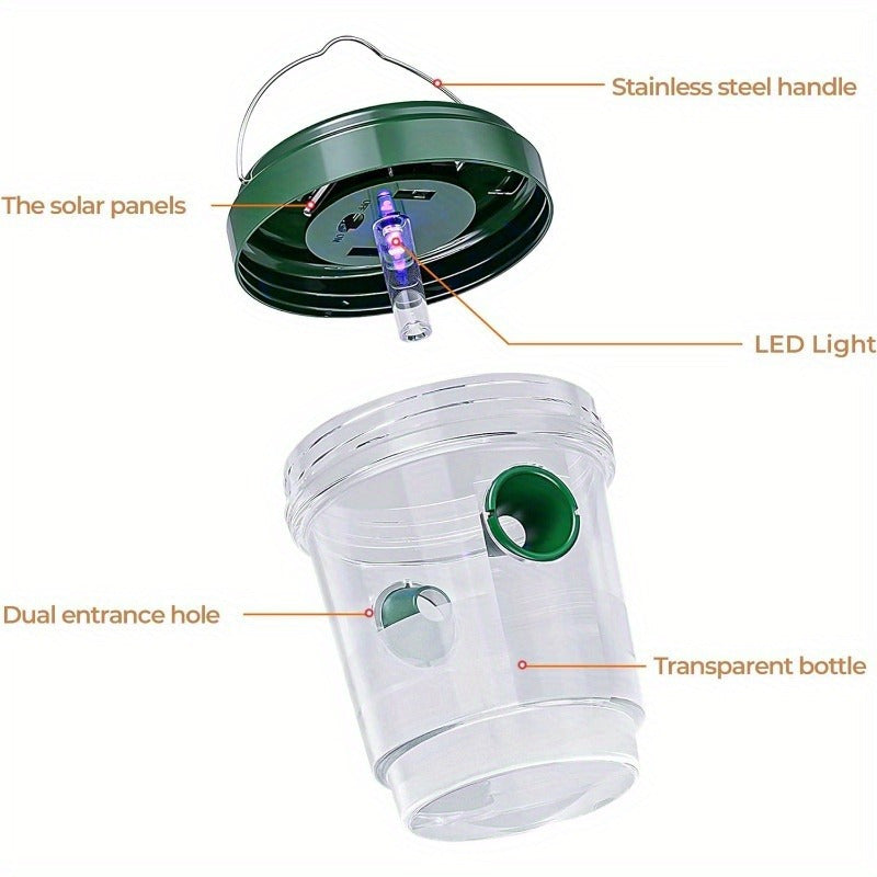 EcoTrap – Solar-Powered Wasp and Hornet Catcher Set