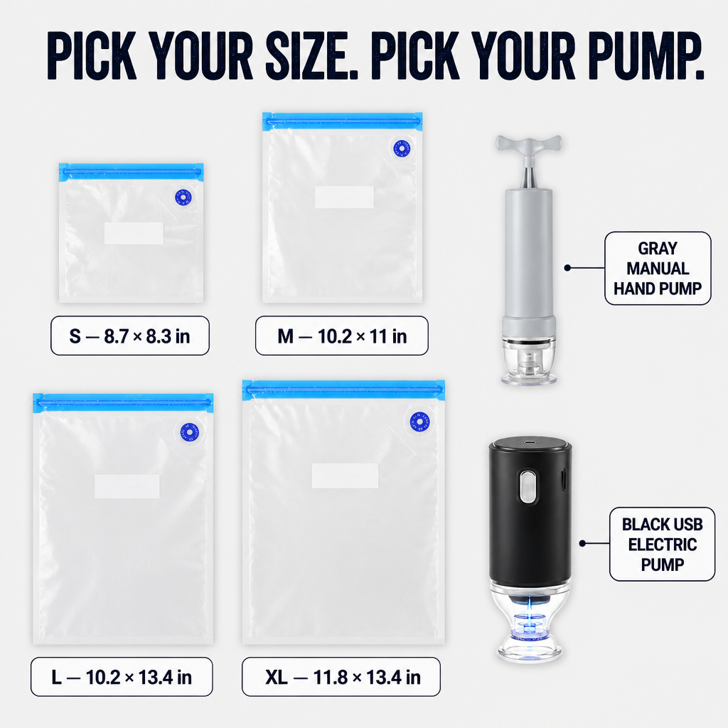 FreshSeal Pro™ — Preserve Meat And Berries 5x Longer With One-Button Vacuum Bags