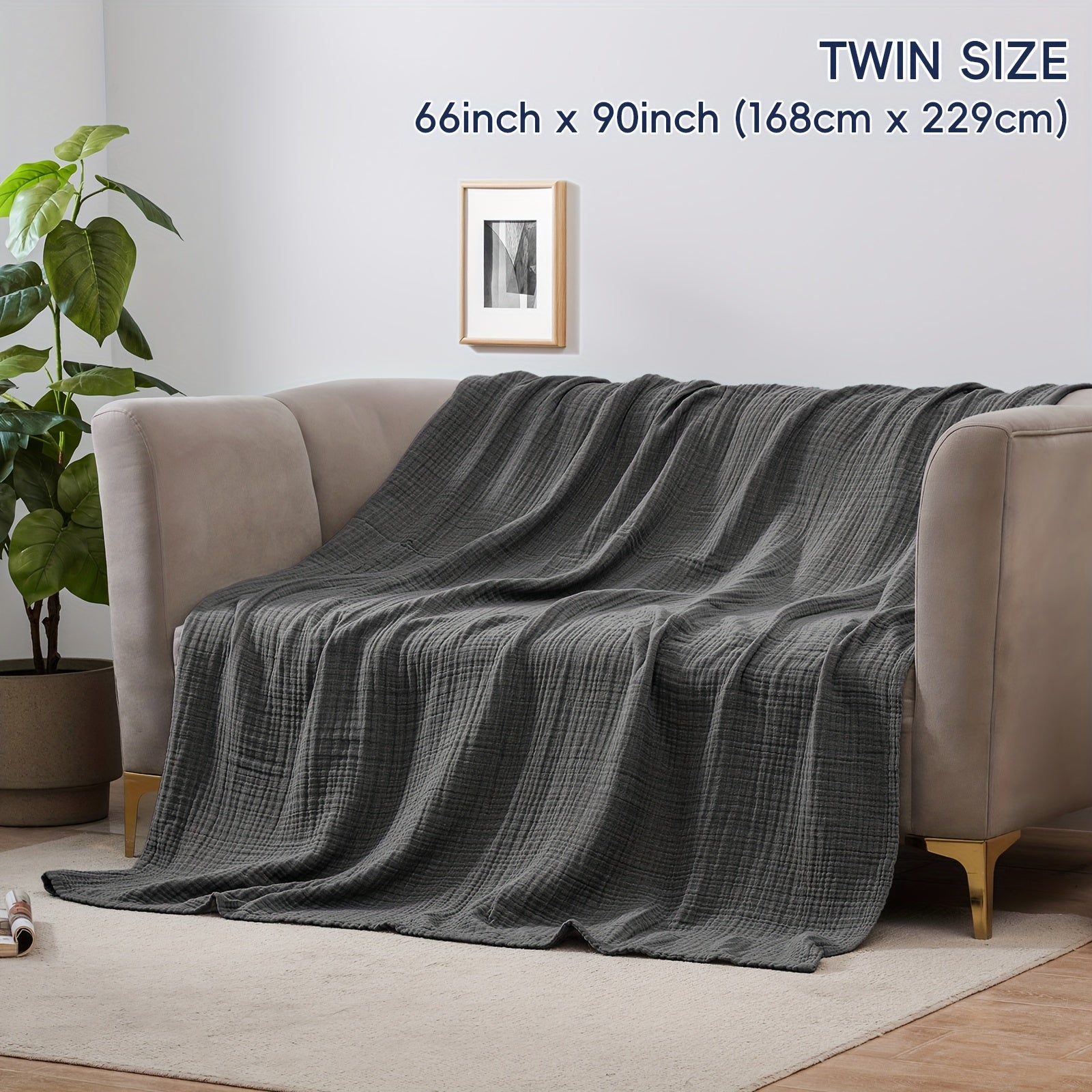 BreezyComfort - Ultra-Light Cotton Blanket for Year-Round Relaxation