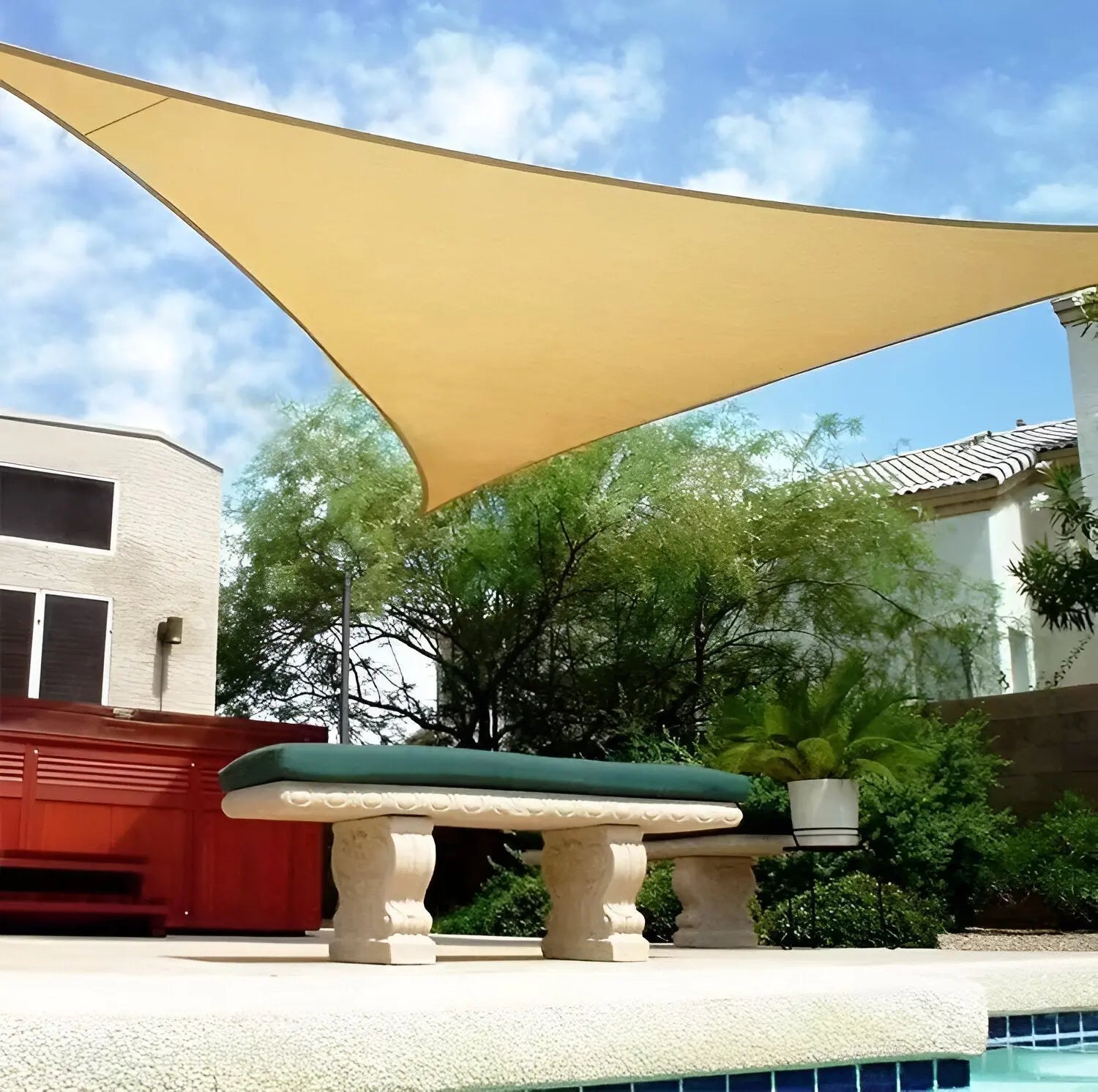 Sun Sail | Triangle Patio Shade | Water-Repellent and UV Resistant | AeriCover