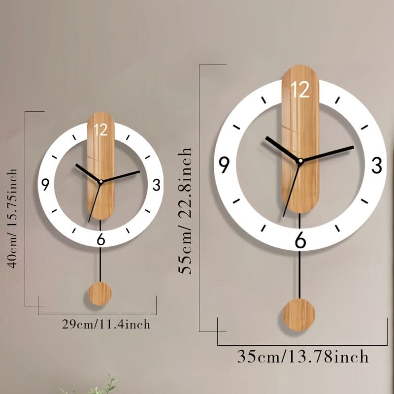 Scandinavian Style Wooden Wall Clock – Swing Design