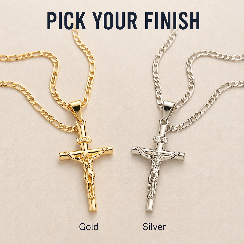 SolaraFaith™ — Rock a Crucifix That Won't Fade, Break, or Stain Your Skin Green