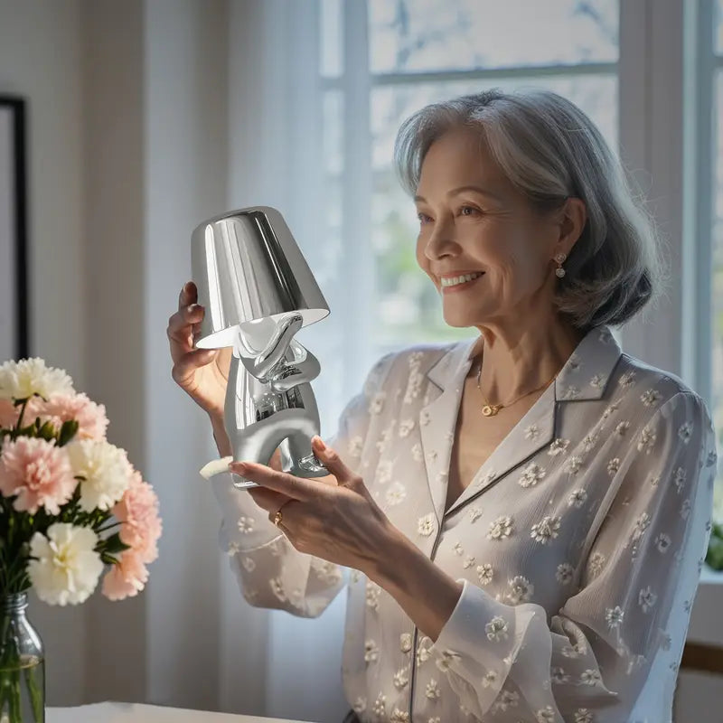 Charming Wireless LED Table Lamp with Rechargeable Dimming