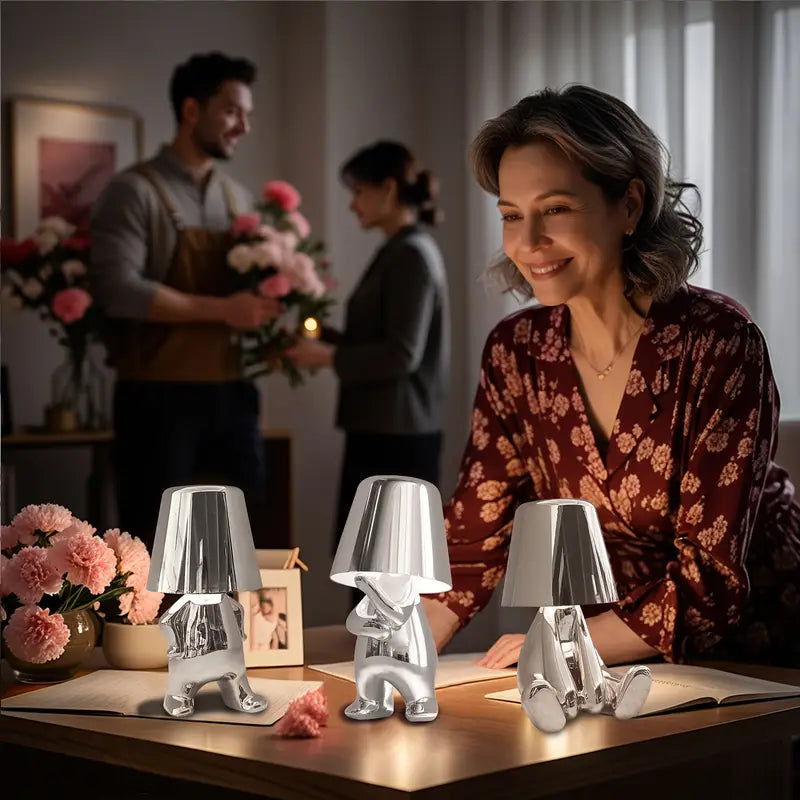 Charming Wireless LED Table Lamp with Rechargeable Dimming