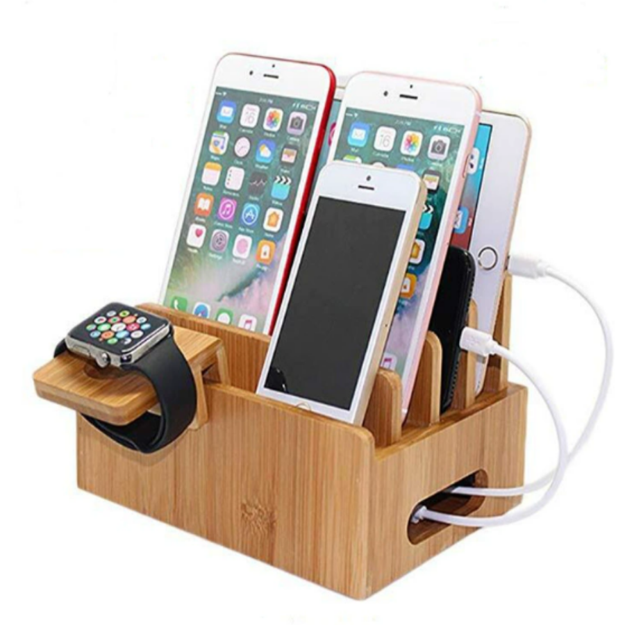 Eco-Friendly Desktop Charging Hub with 5 USB Ports