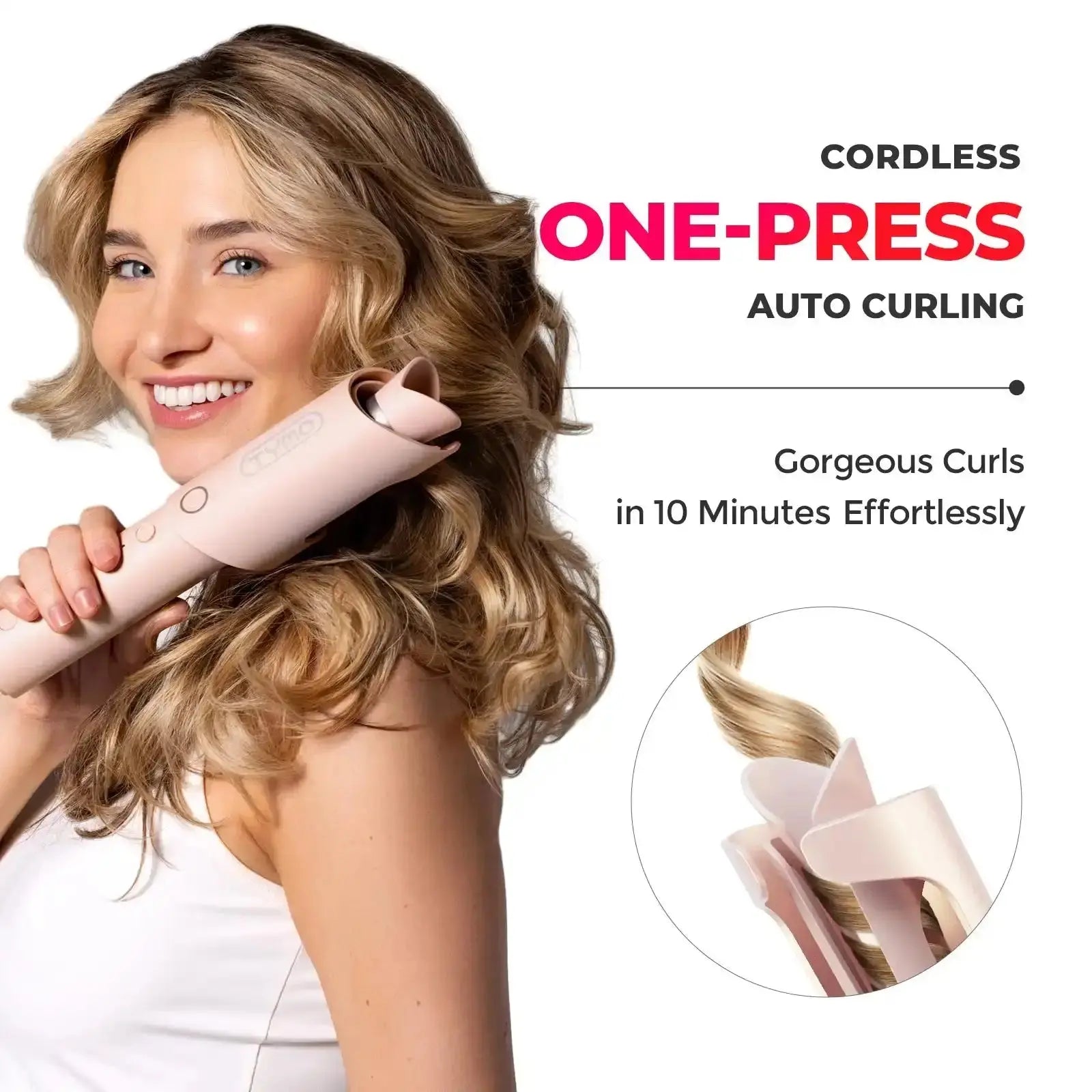 50% Discount Temporary | Auto Curling Tool | Perfect Curls in Seconds!