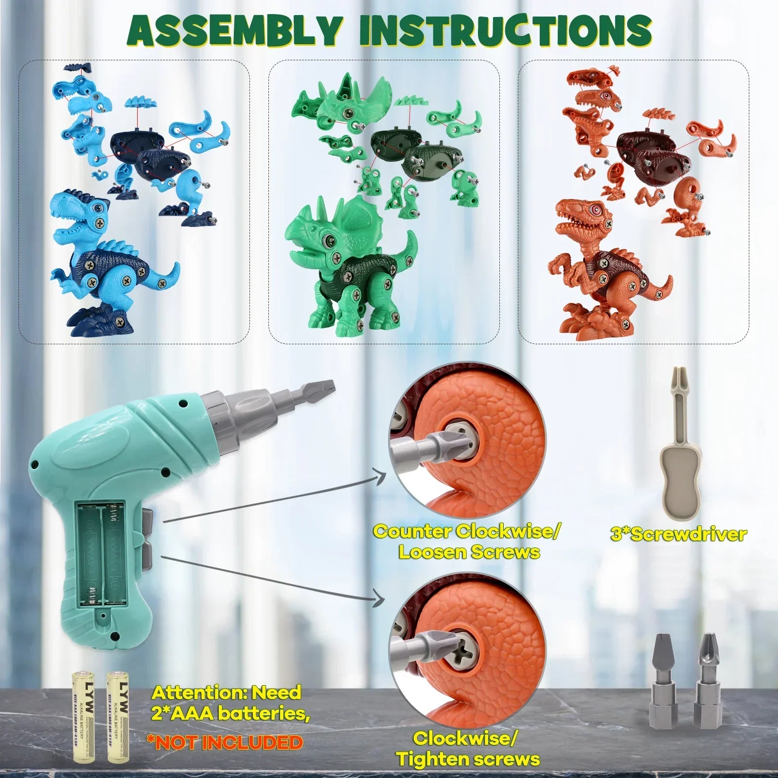 Temporary 50% Discount | DIY Dinosaur Building Blocks