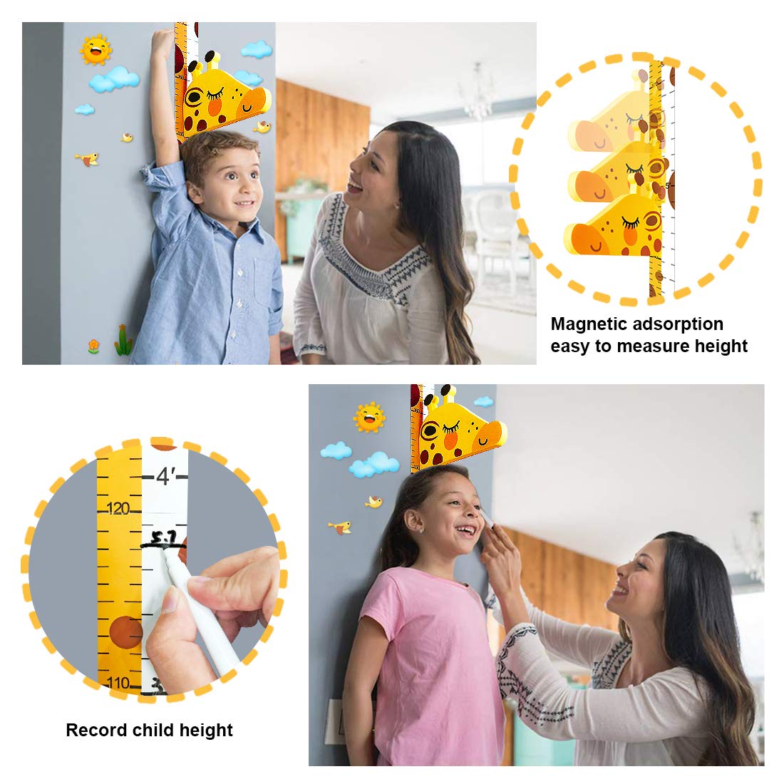 Magnetic Giraffe Height Chart for Kids - 50% Discount Temporary