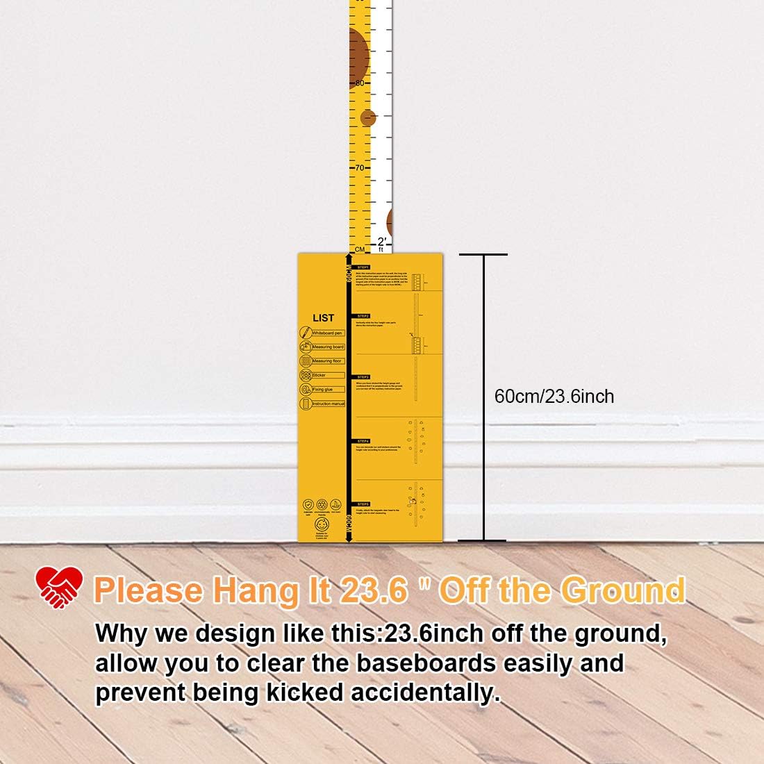 Magnetic Giraffe Height Chart for Kids - 50% Discount Temporary