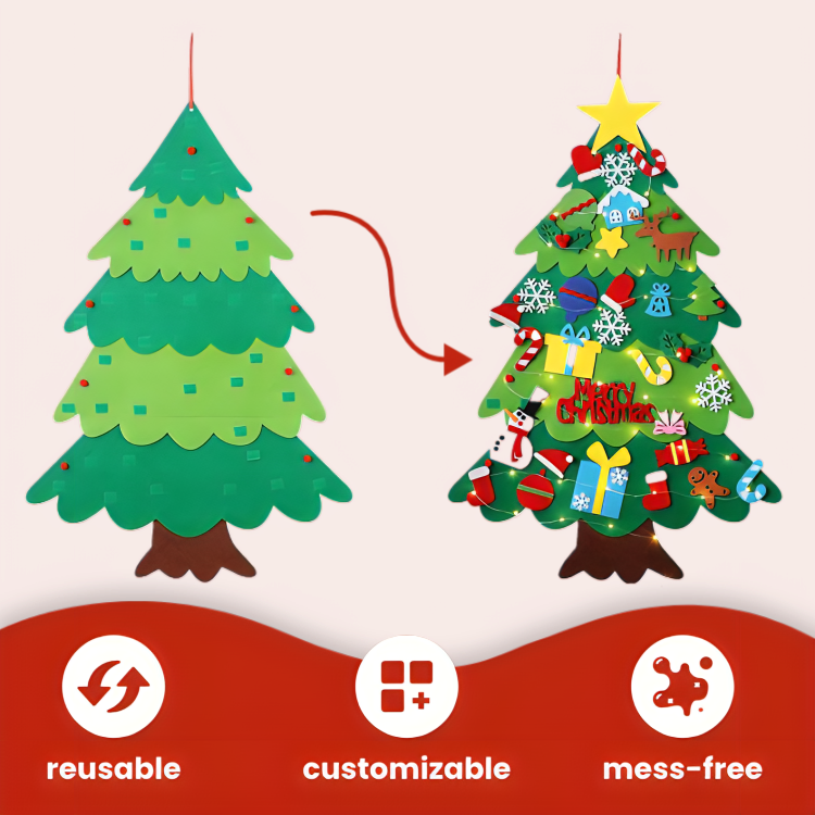 DIY Felt Christmas Tree for Kids - 50% Discount Temporarily