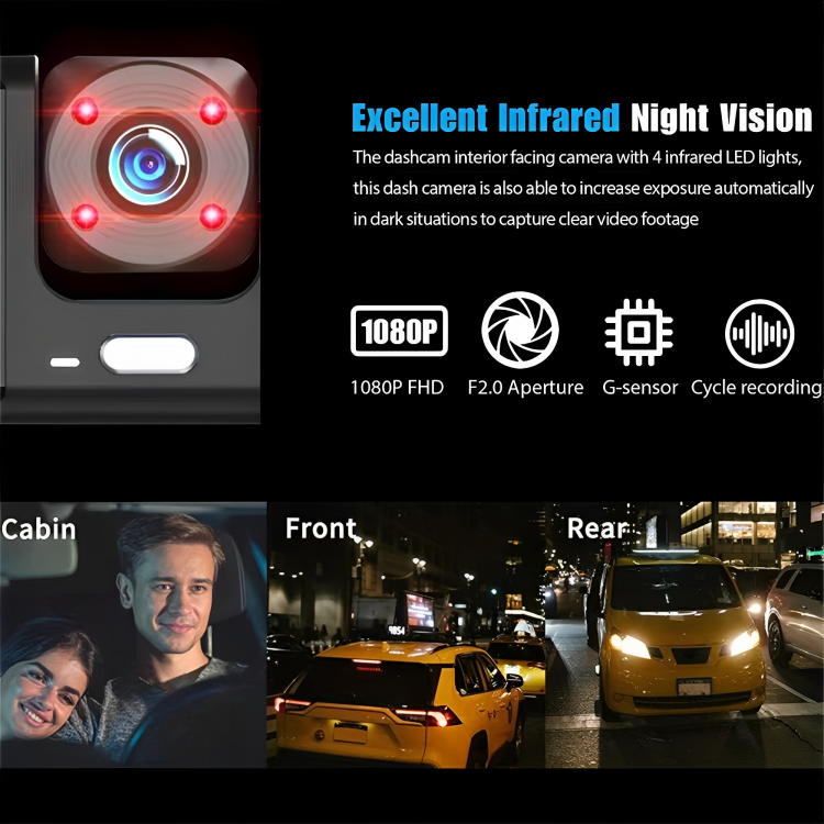 50% Discount Temporary | Full-Surround Video Recordings for Safe Driving