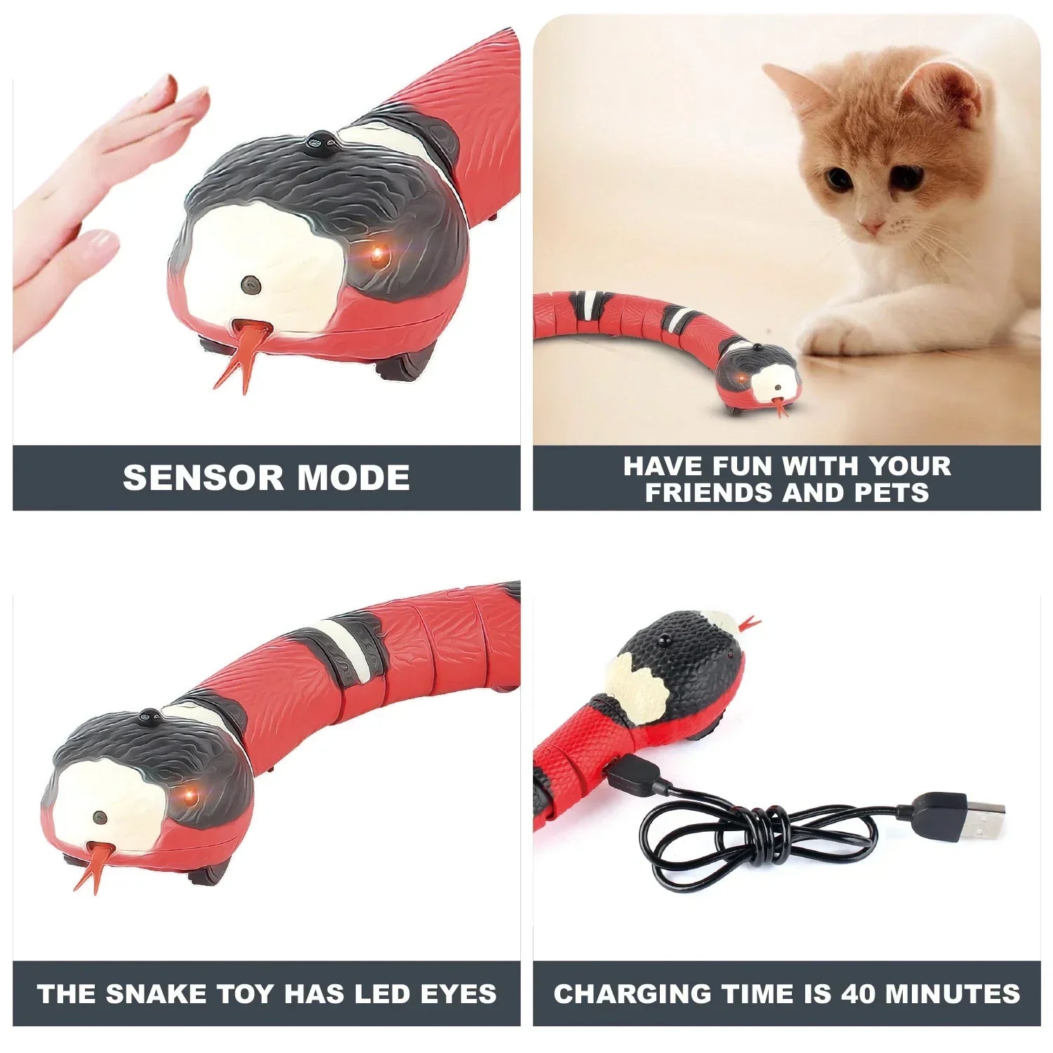 Smart Cat Toy - Snake Design with 50% Discount [Last Day Sale]