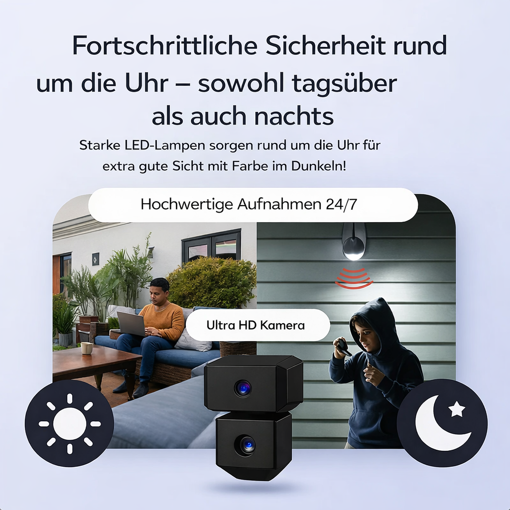 Security Camera | Ultra HD 4K Infrared Night Vision | Battery Powered | SafeCam Pro