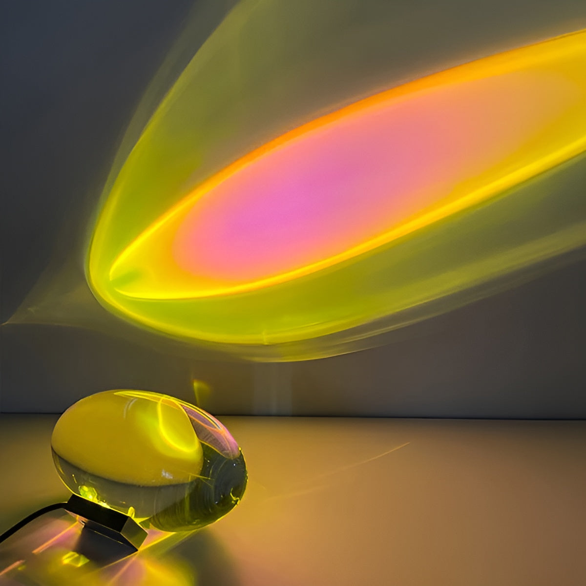 Oval Shaped Table Lamp with Warm Ambient Glow