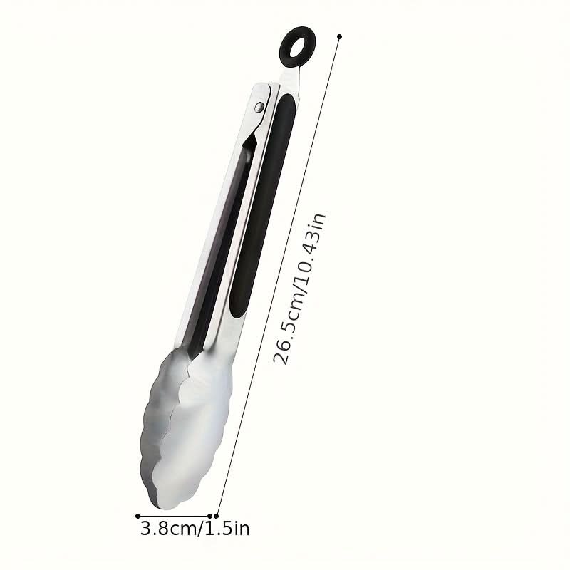 Stainless Steel Kitchen Tongs with Locking Mechanism