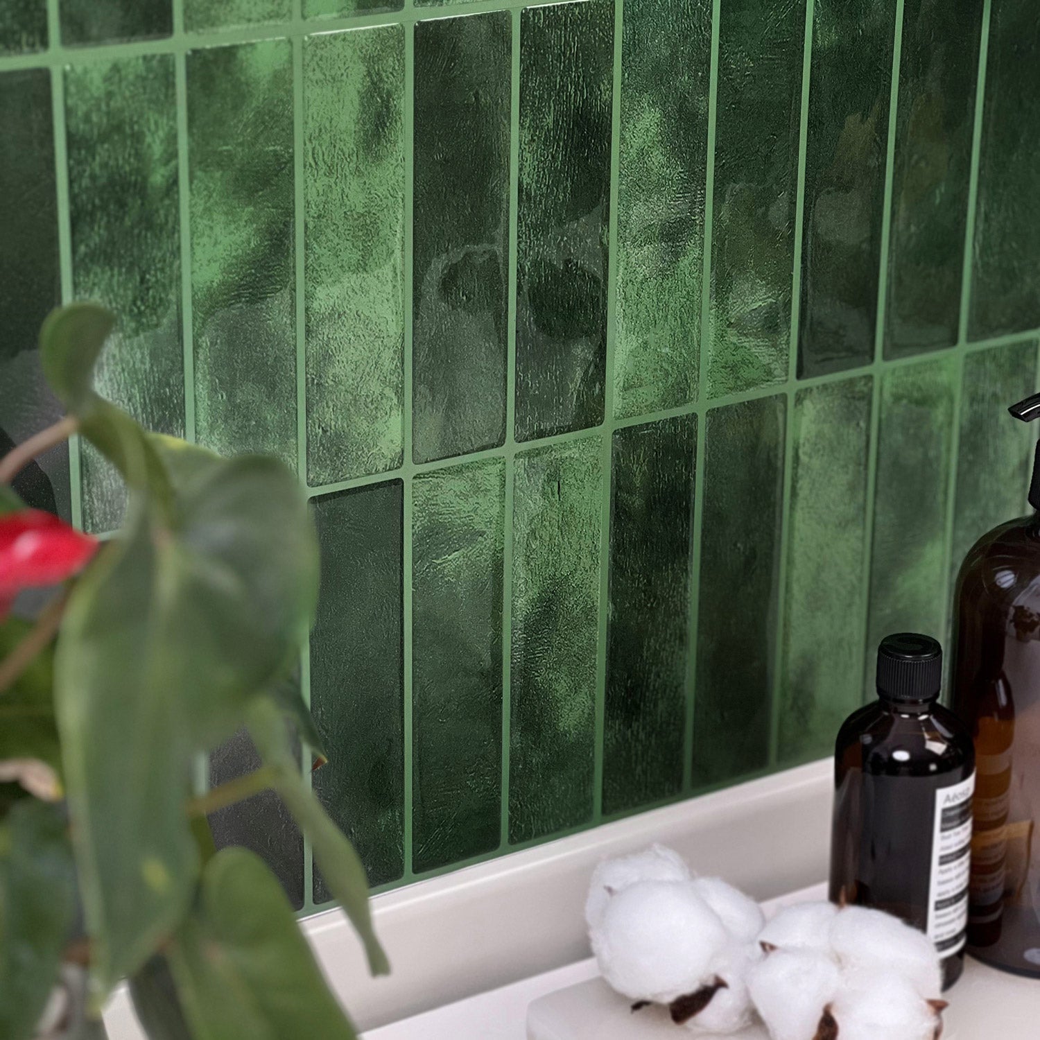 EverLeaf™ Moroccan Peel-and-Stick Tiles — Transform Your Space Instantly with Lush, Living Texture