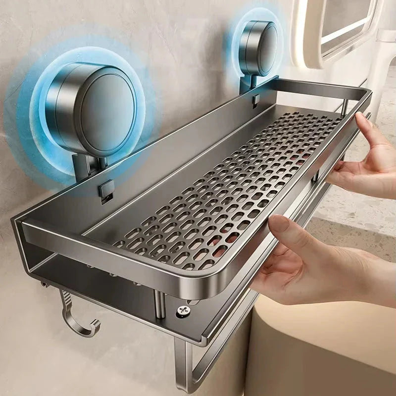 Suction Cup Shower Shelf | Drill-Free Setup | Drip Guard | SnapShelv