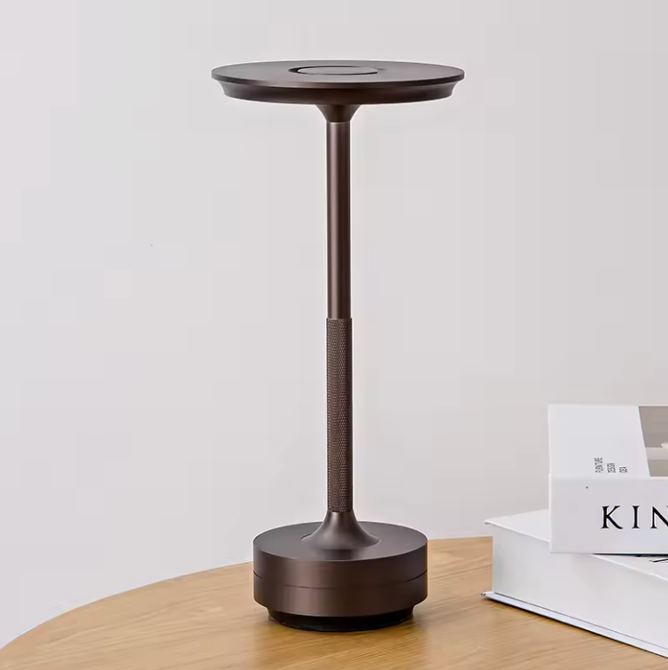 Wireless LED Desk Lamp with Touch Dimmer – Aluminum Build, IP44 Rated