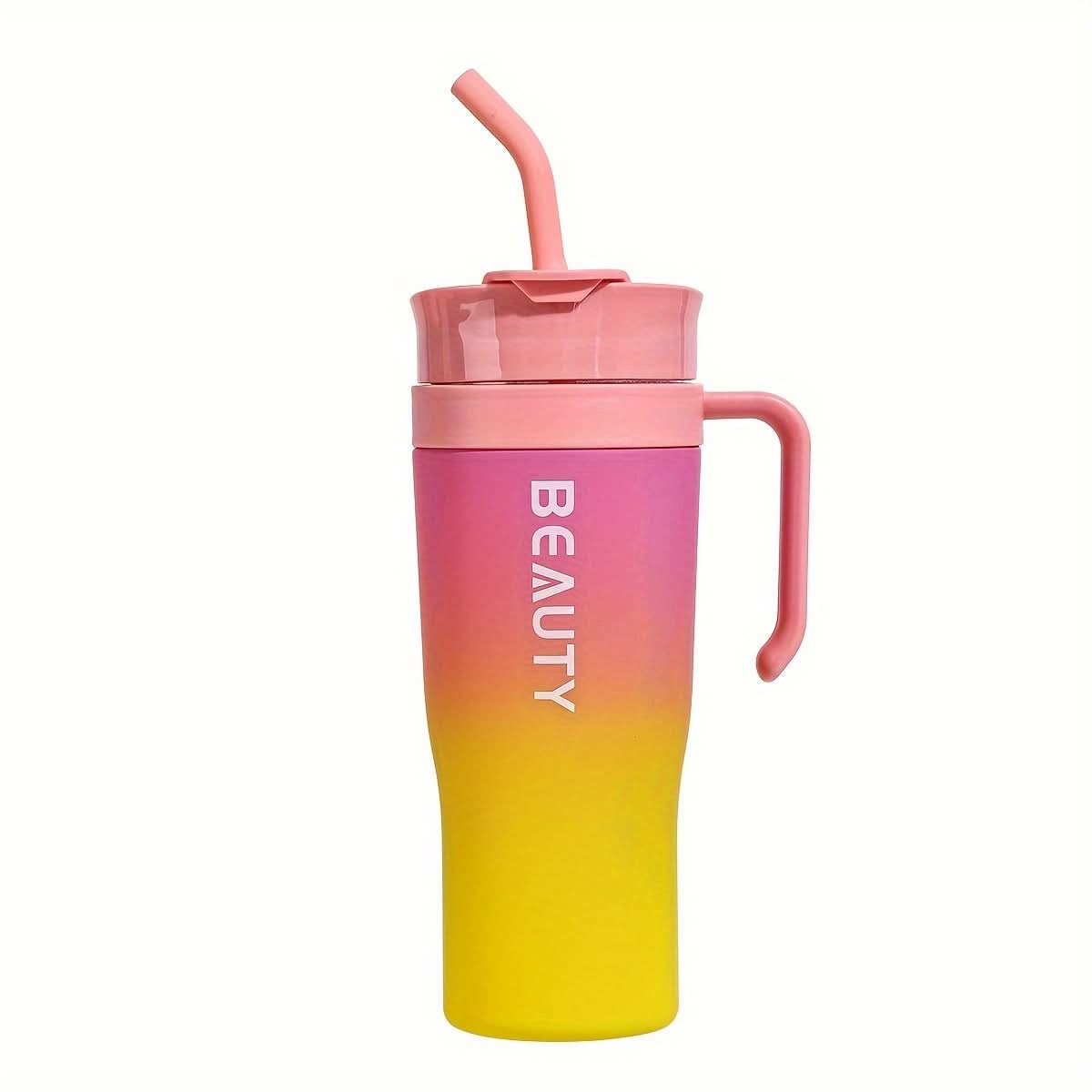 Large Capacity Tumbler Cup with Straw