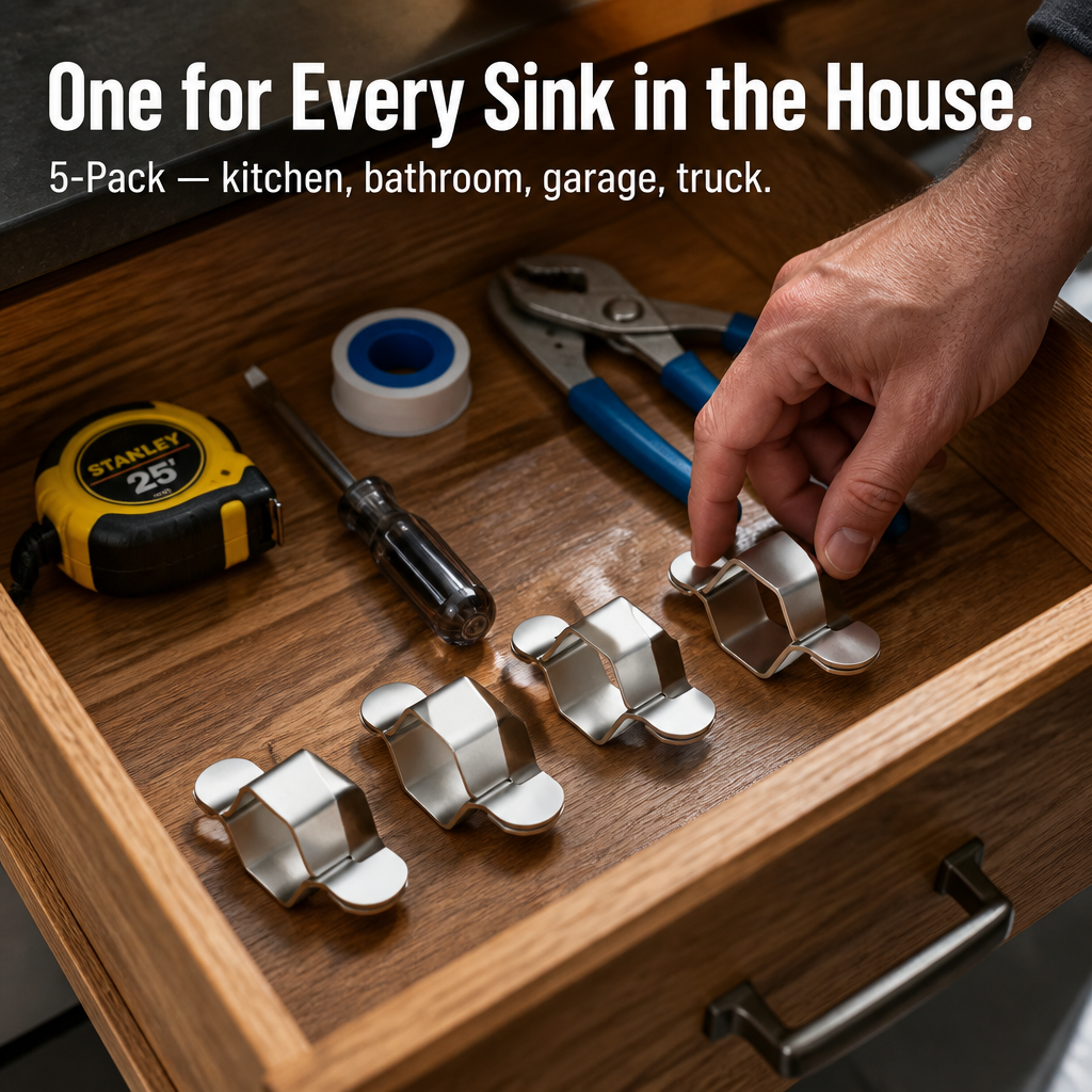 PowerGrip™ — Spin Around Supply Lines, Twist Off Stuck Faucet Nuts Quick