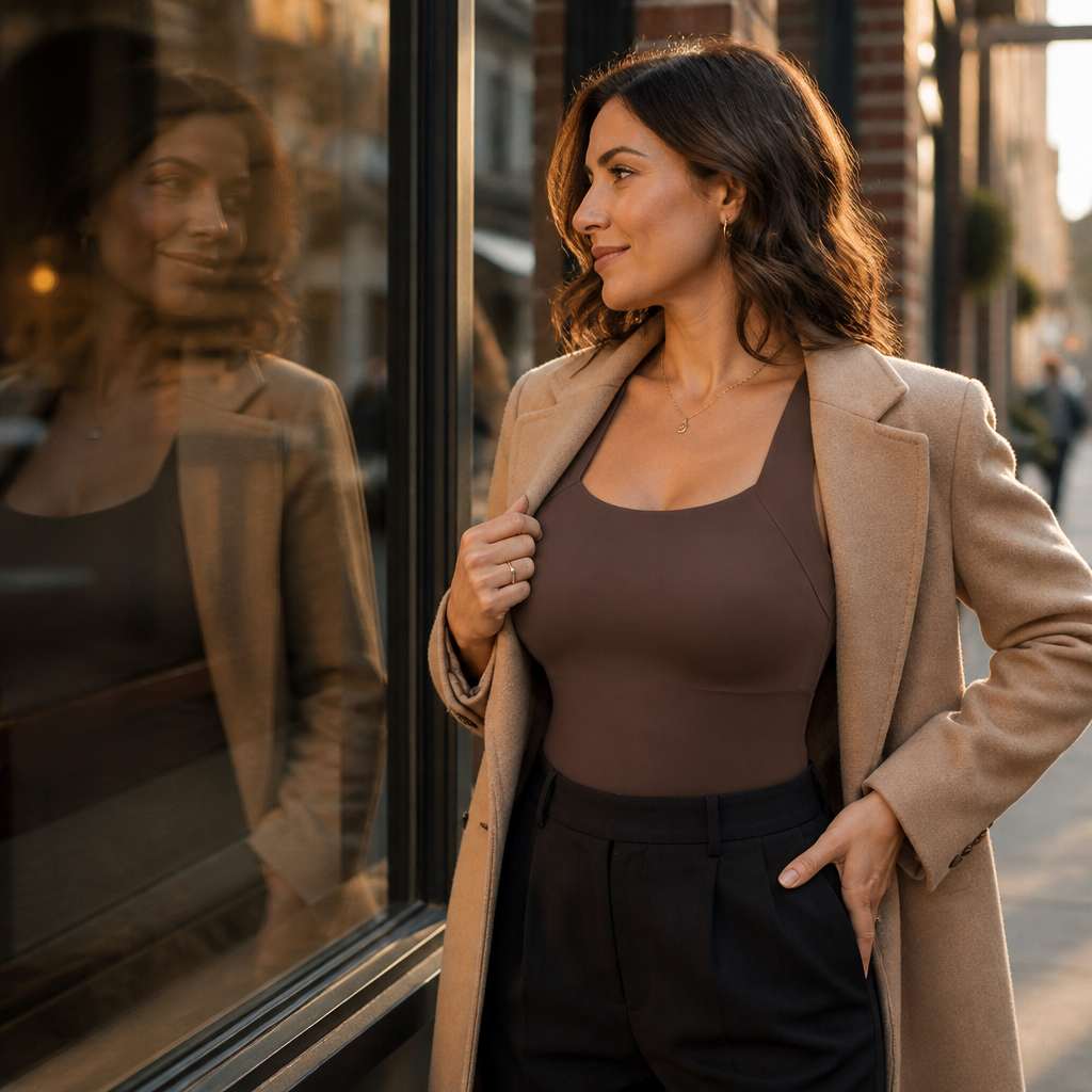 EmberaFit™ – Seamless Shaping Tank Featuring Built-In Shelf Bra