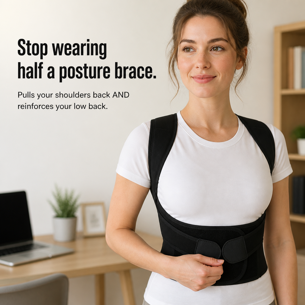 AlignPro™ — Correct Rounded Shoulders and a Stiff Lower Back with a Single Brace