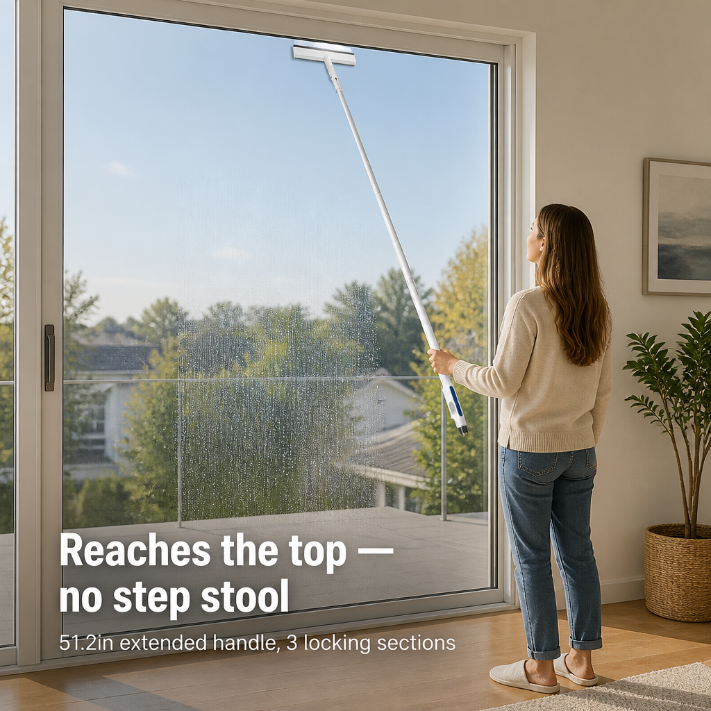 GlassGleam™ — Clean Every Window Spotless with One Spray-and-Wipe Move
